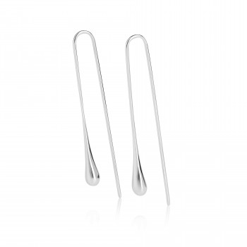 18ct white gold drop earrings