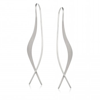 White gold earrings