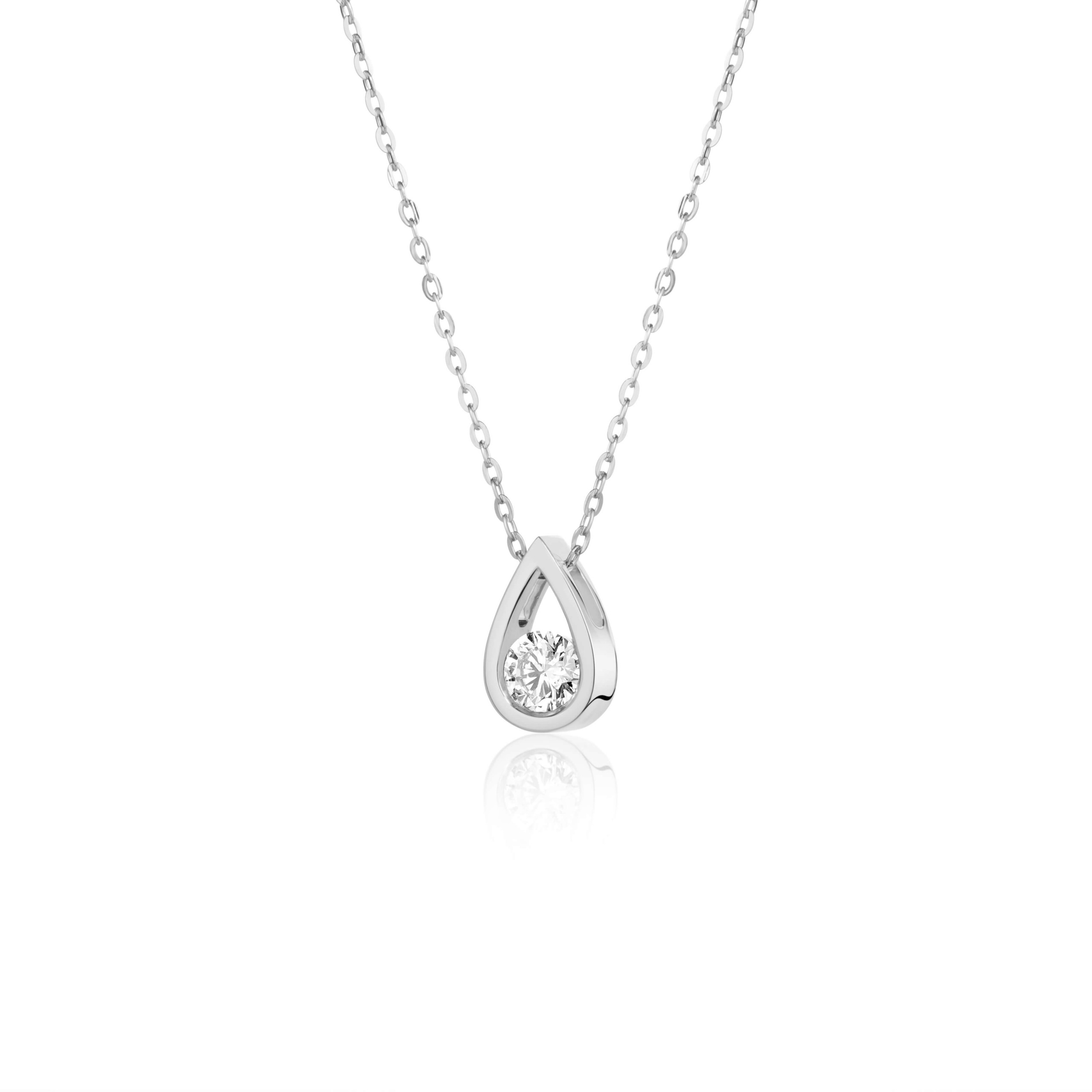 Yellow gold and diamond pendant - Image 2