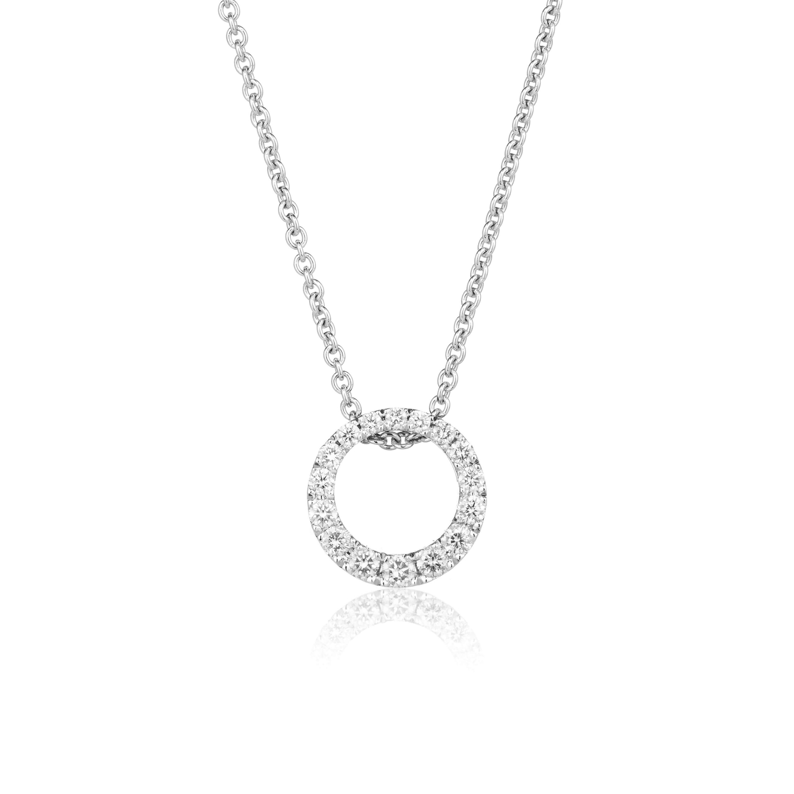 White gold and diamond pendant