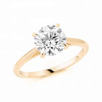 Round brilliant cut diamond engagement ring