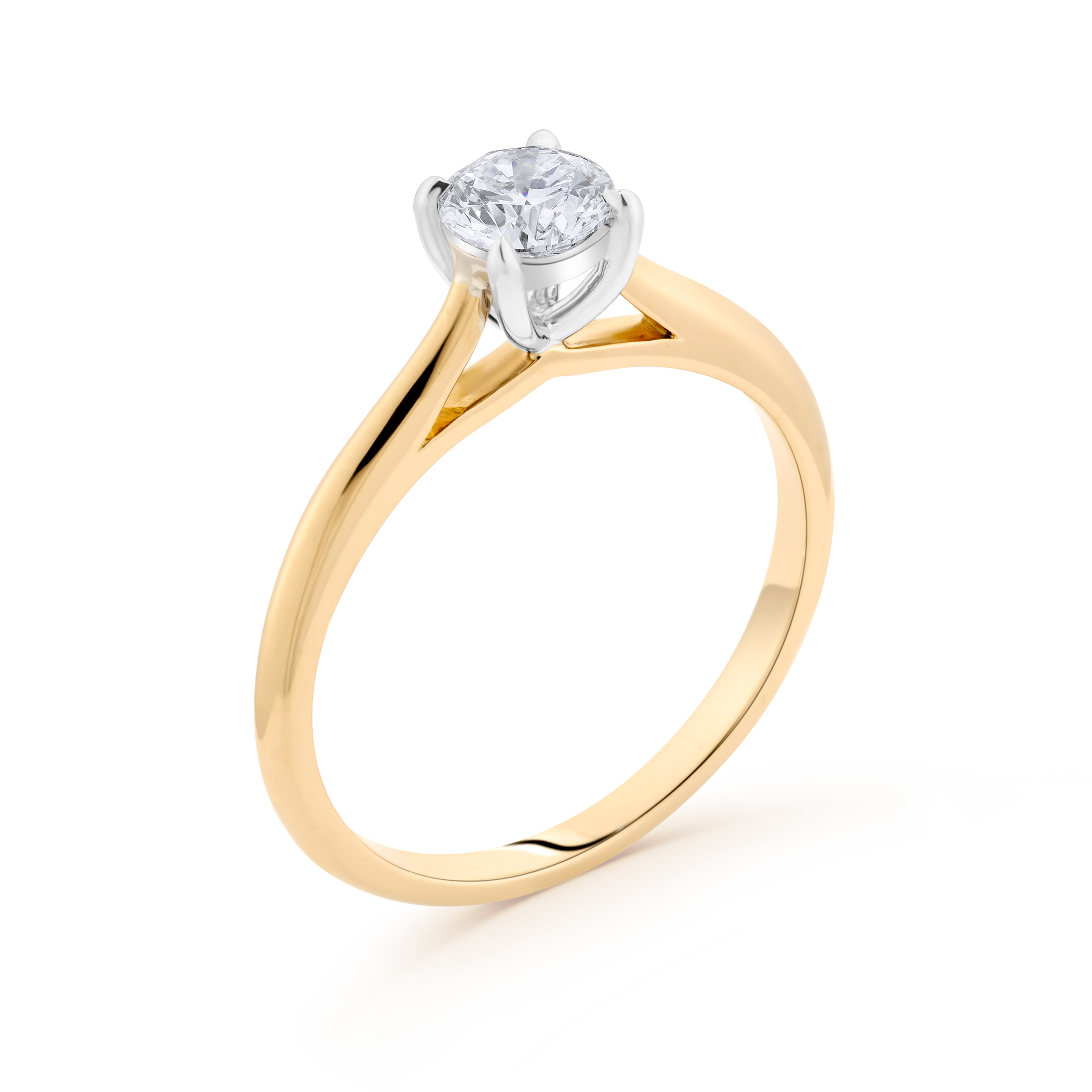 Round brilliant diamond engagement ring