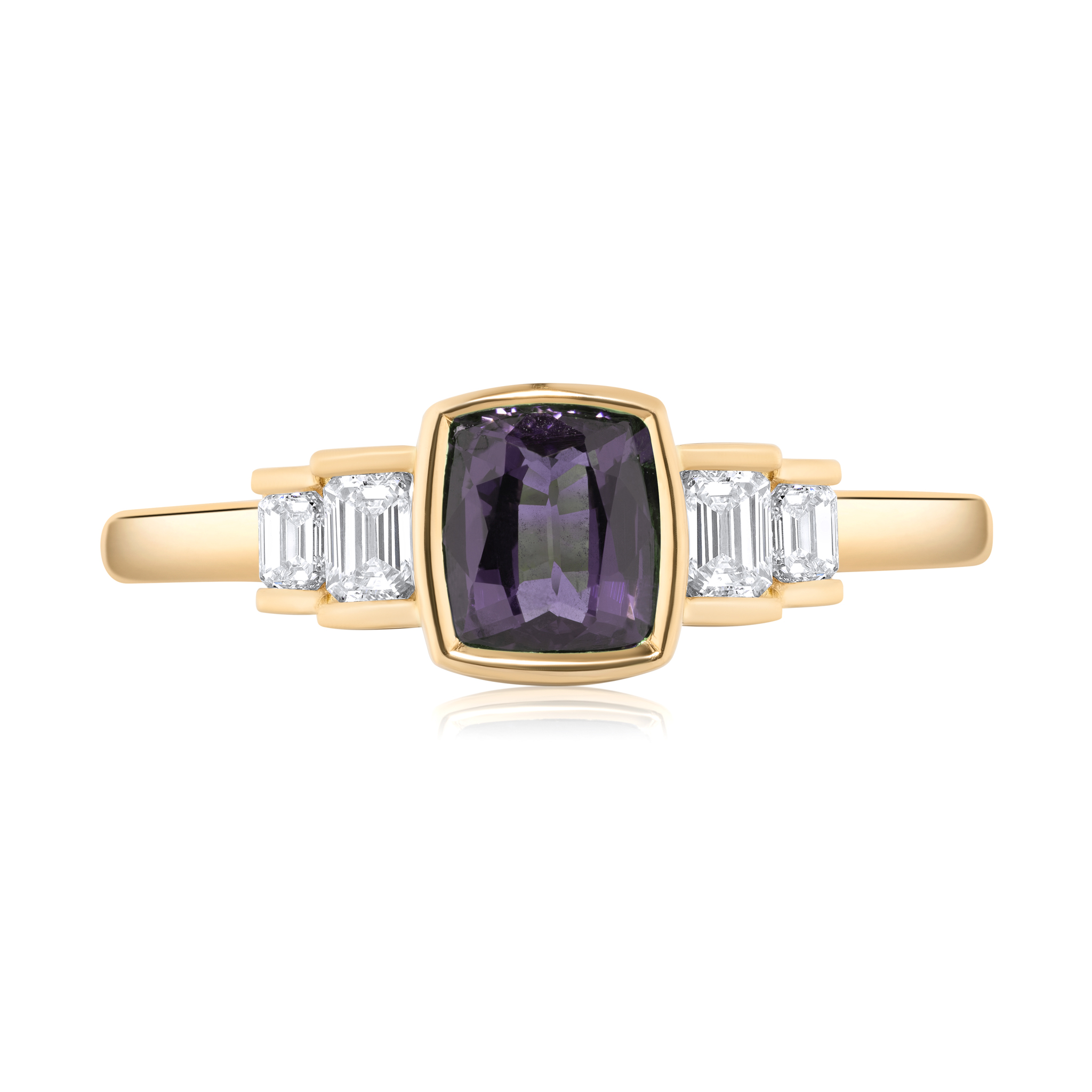 Colour-change garnet and diamond ring - Image 2
