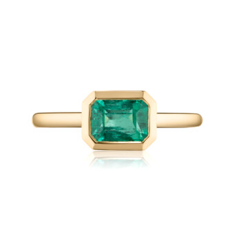 Emerald cut emerald ring