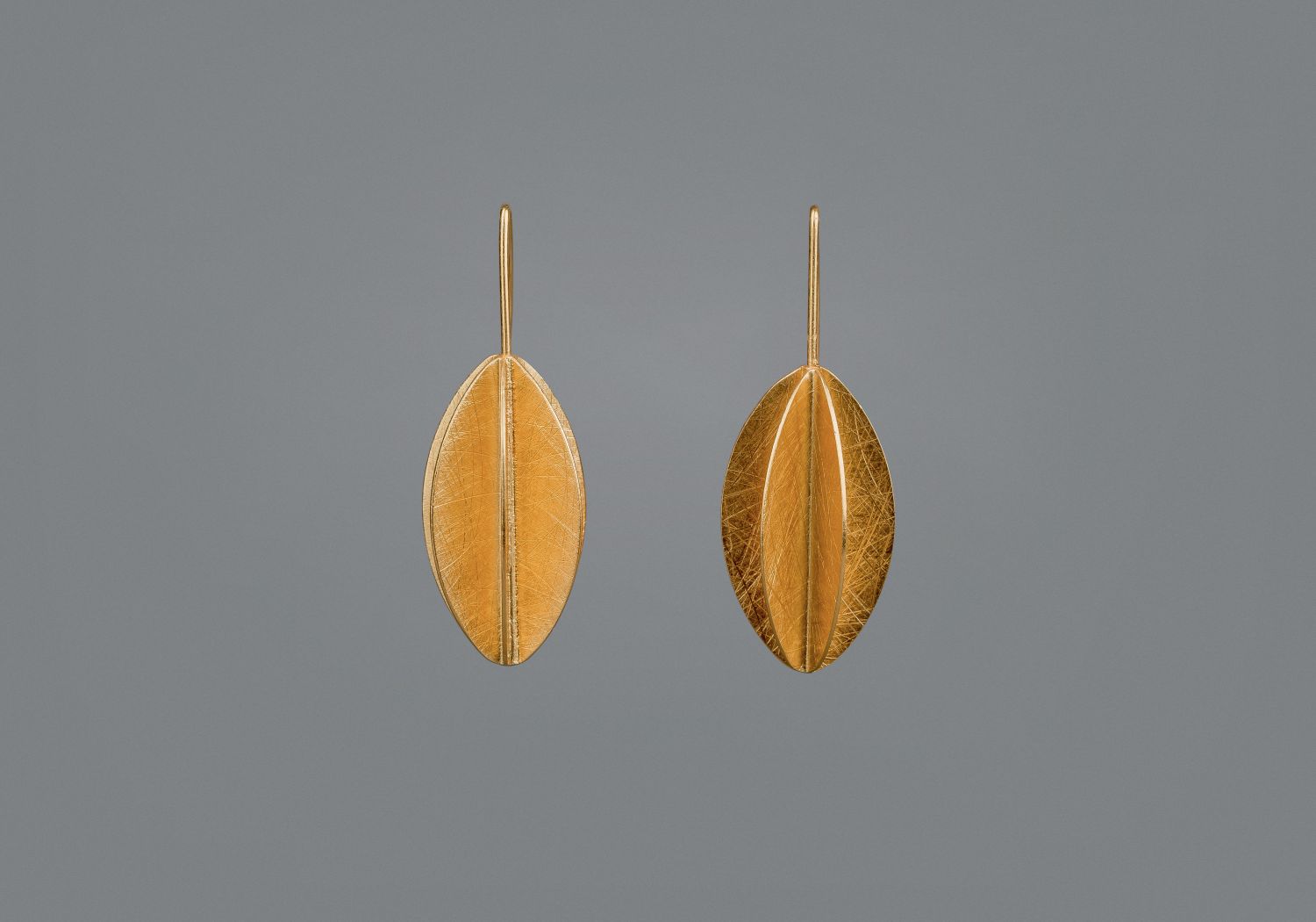 Yellow gold plated silver earrings