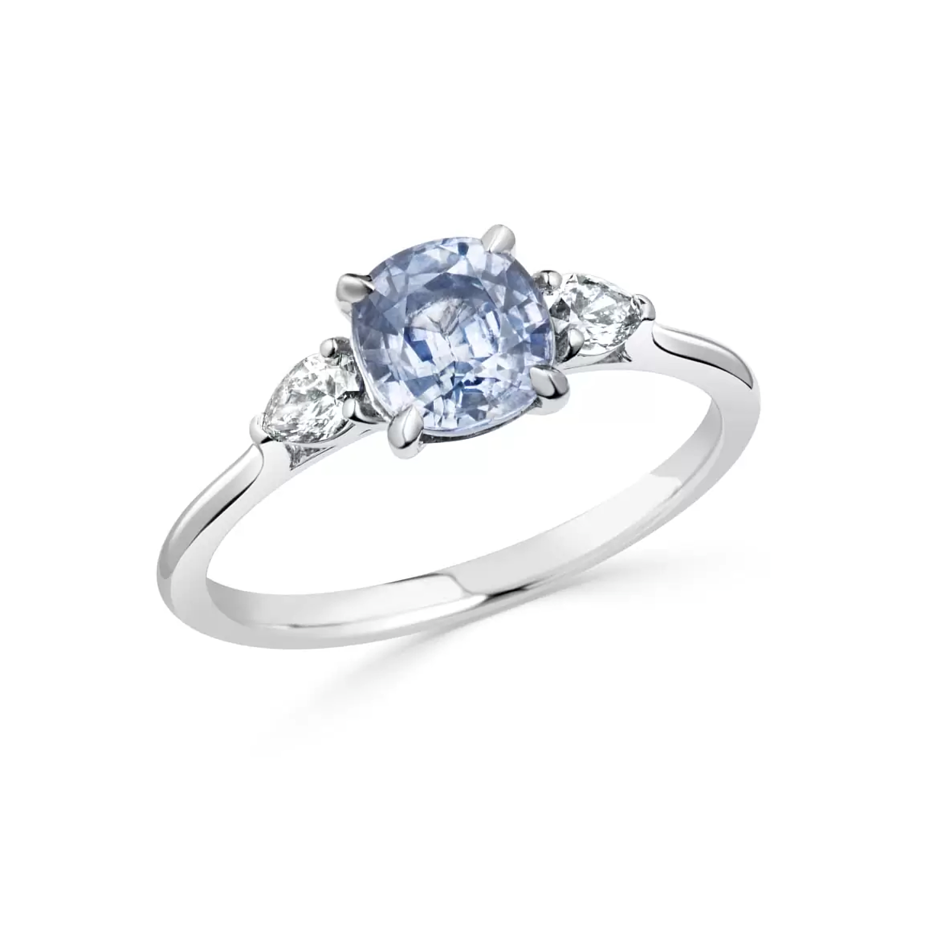 Blue sapphire and diamond ring