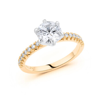 Round brilliant diamond engagement ring